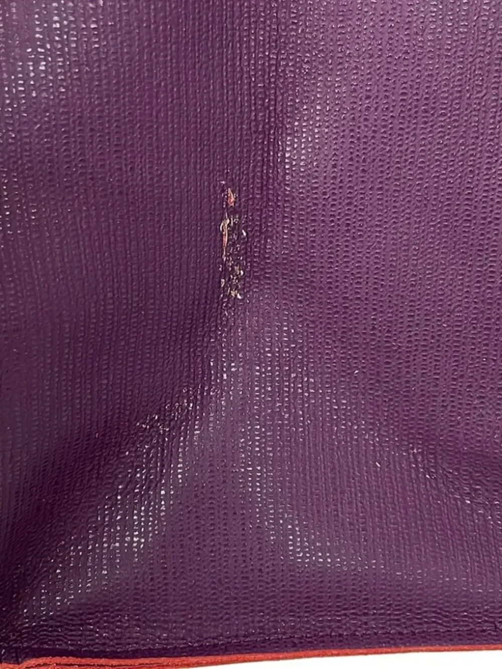FURLA Purple Black Red PVC Leather Tote Bag